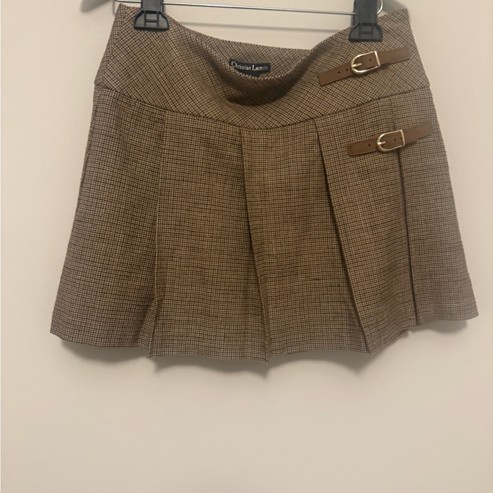 Christian Lacroix Brown A-Line Skirt
